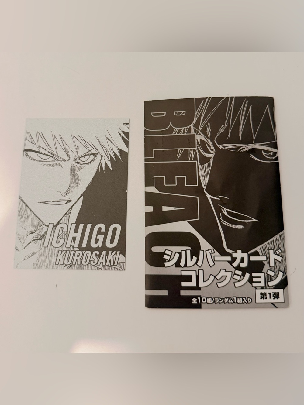 Anime official collectible bleach silver card ichigo